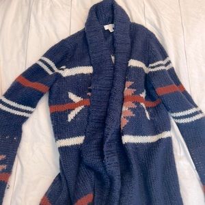 Navy blue knit cardigan S